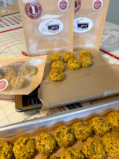 Turmeric Black Pepper Pineapple Granola Bites - Nut Free